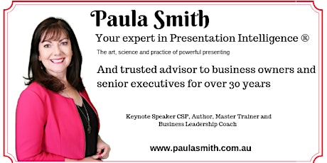 Presentation Skills - Public Speaking Master Class with Paula Smith CSP tickets