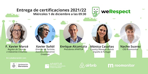 3º Entrega Certificaciones weRespect - 2021-2022 - Barcelona