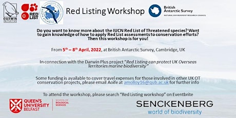 Red Listing workshop tickets
