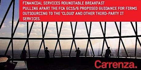 FINANCIAL SERVICES ROUNDTABLE BREAKFAST / FCA GC15/6 primary image