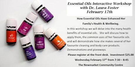 Essential Oils Interactive Workshop with Dr. Laura Foster primary image