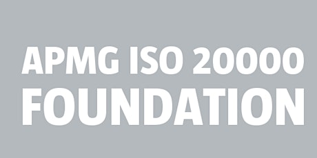 ISO 20000 Foundation APMG bilhetes