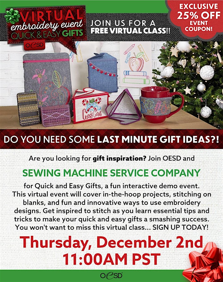 
		Sewing Machine Service Company Virtual Embroidery Event image
