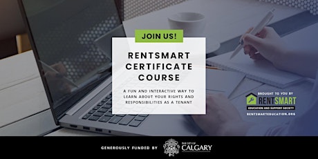 Calgary RentSmart Certificate For Tenants: April 26, 28 + May 3, 2022 primary image