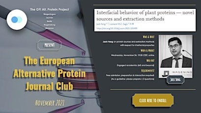 Primaire afbeelding van The European Alternative Protein Journal Club 24 Nov 2021