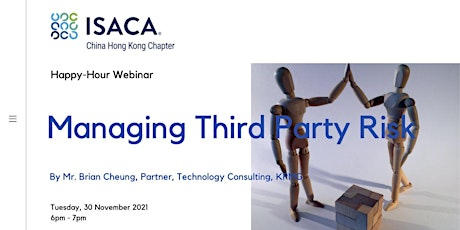 Happy-Hour Webinar: Managing Third Party Risk on Tuesday, 30 November 2021 primary image
