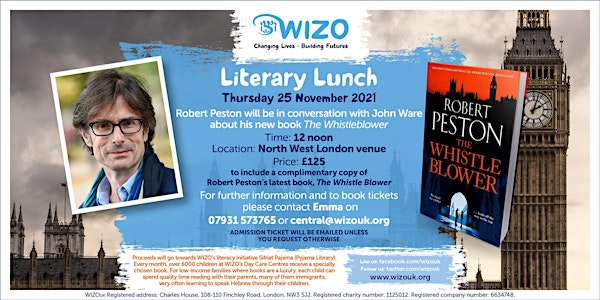 WIZO Literary Lunch 2021: Robert Peston in Conversation with John Ware