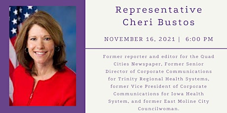Speaker Series: Representative Cheri Bustos, IL-17 primary image