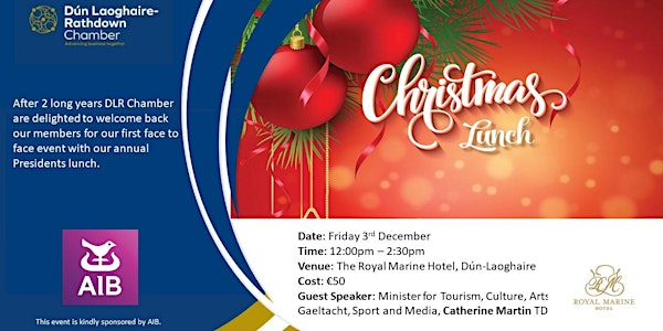 DLR Chamber President's Annual Christmas Lunch 2021