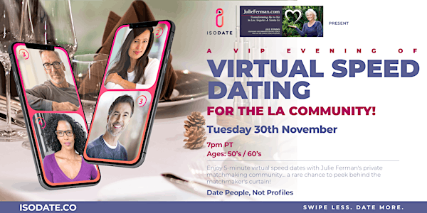 Isodate & Julie Ferman Present: A VIP Evening of L.A Virtual Speed Dating