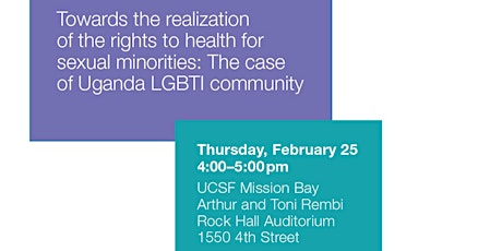 Towards the realization of the rights to health for sexual minorities: The case of Ugandan LGBTI community - lecture with Nicholas Opiyo primary image
