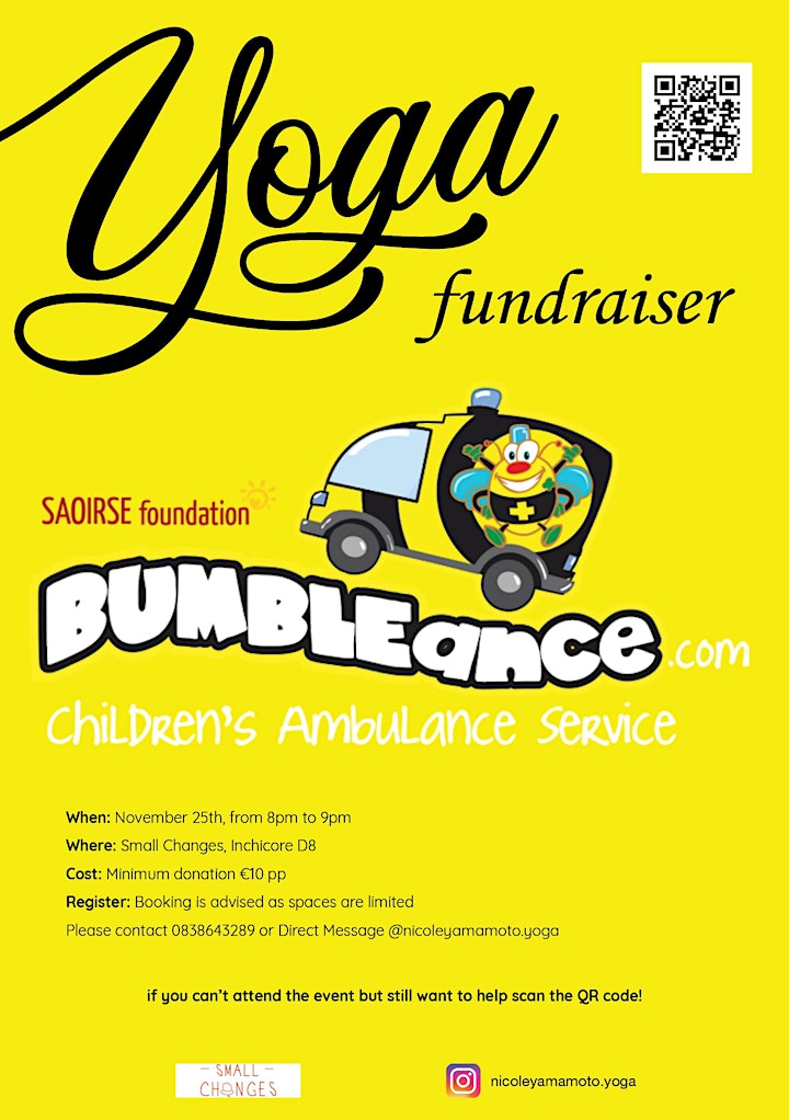 Yoga Fundraiser for BUMBLEance - Children's Ambulance Service image
