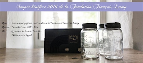 Souper-bénéfice 2016 - Fondation François-Lamy primary image