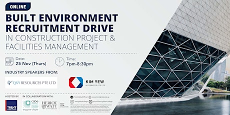 Built Environment Recruitment Drive: Facilities & Construction Management
