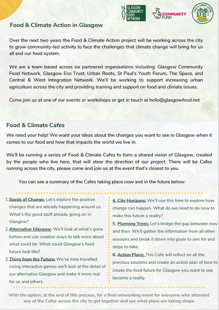 
		Food and Climate Cafe Central - Glasgow's Future Food image

