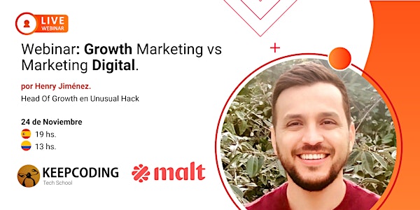 Webinar:  Growth Marketing vs Marketing Digital.