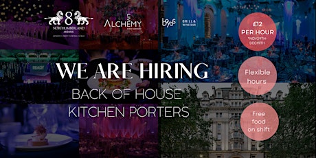 HIRING - Back of house kitchen porters primary image
