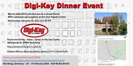 Hauptbild für Digi-Key Electronics Embedded World  Dinner Event  2016