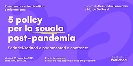 5 Policy per la scuola post-pandemia  primärbild