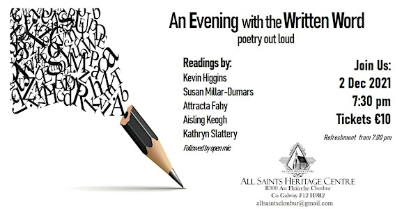 An Evening with the Written Word - poetry out loud