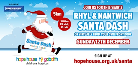 Hope House & Ty Gobaith Santa Dashes - Sunday 12th