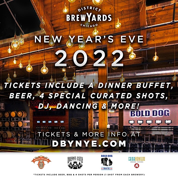 District Brew Yards New Year's Eve Party-Unlimited Craft Beer & BBQ Buffet image
