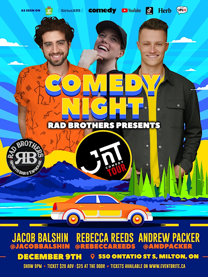 
		Comedy Night | JNT Comedy Tour @ Rad Brothers in Milton image
