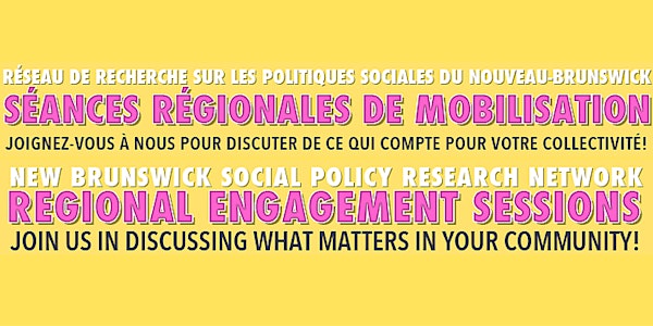 Séances Régionales de Mobilisation / Regional Engagement Sessions