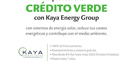 Imagen principal de Conoce Crédito Verde BHD León con Kaya Energy Group