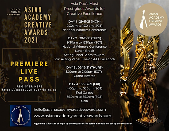 Asian Academy Creative Awards 2021 (29 Nov - 3rd Dec) image