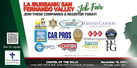 LA /Burbank/ San Fernando Valley Job Fair primary image