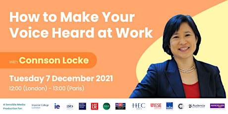 How to Make Your Voice Heard at Work with Connson Locke primary image