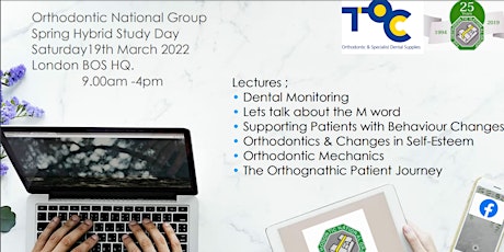 Orthodontic National Group Spring Hybrid Study Day 19th March 2022 primary image