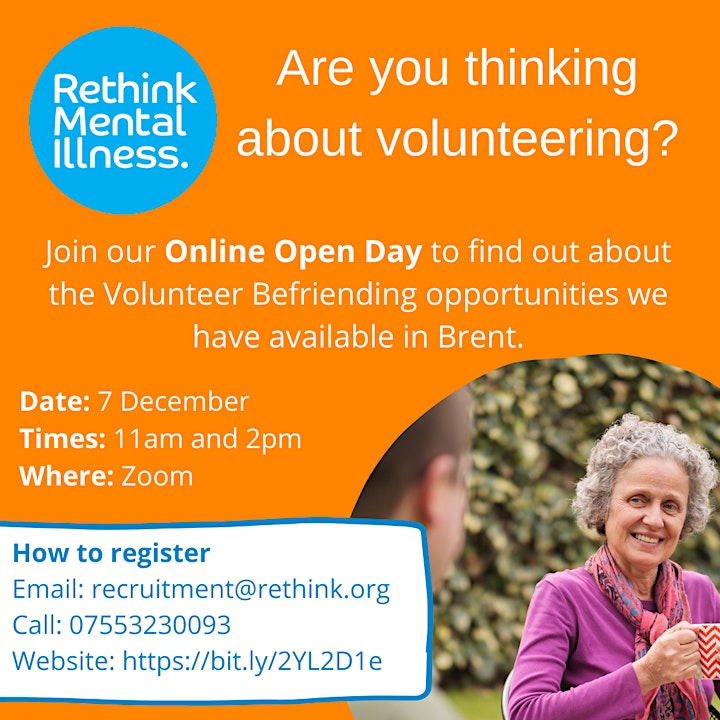 
		Volunteer Befriender - Online Open Day - 7th Dec at 2pm image
