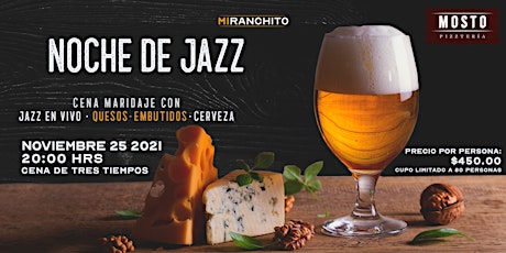 Imagen principal de Cena maridaje y noche de Jazz