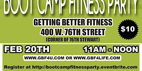 30 Plus Marketing Group Boot Camp Fitness Party primary image