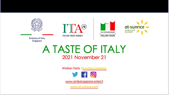 Sunday Luxe Series: A TASTE OF ITALY, Masterclass by Chef Simone Fraternali image