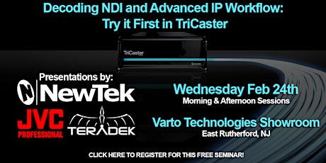 Decoding NDI and Advanced IP Workflow: Try it First in TriCaster primary image