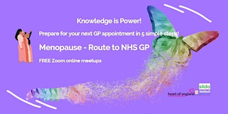 How to Talk to your GP about Menopause - FREE Virtual Meetup tickets