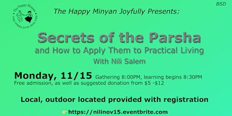 Secrets of the Parsha with Nili Salem Nov 15