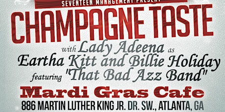 Champagne Taste with Lady Adeena as Eartha Kitt & Billie Holiday primary image