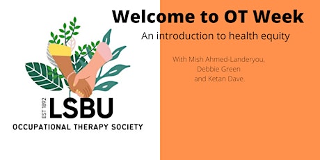 Welcome to OT Week (Finally) - An introduction to Health Equity primary image