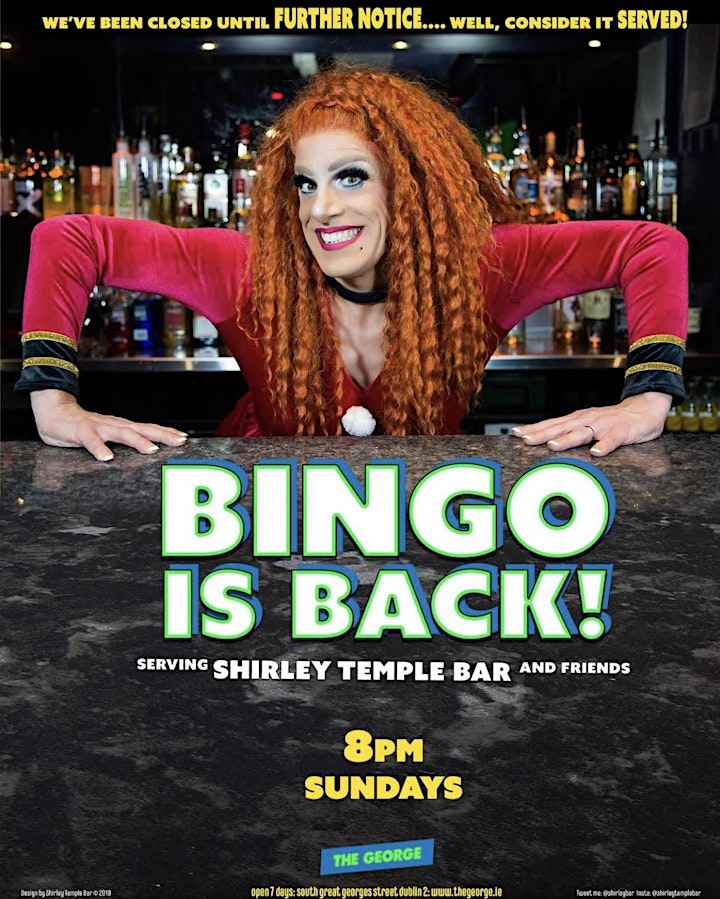 BINGO WITH SHIRLEY TEMPLE BAR at THE GEORGE image