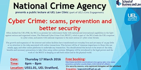 National Crime Agency - "Cyber Crime: scams, prevention and better security" primary image