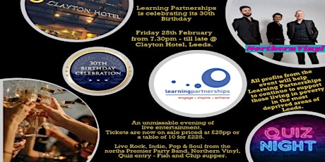 Learning Partnership’s is celebrating its 30th birthday tickets