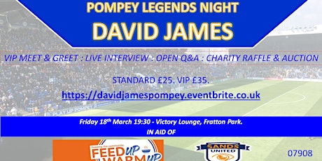 Pompey Legends Night - DAVID JAMES tickets