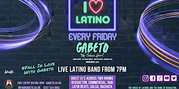 I Love Latino - Reggaeton Party // Gabeto Camden