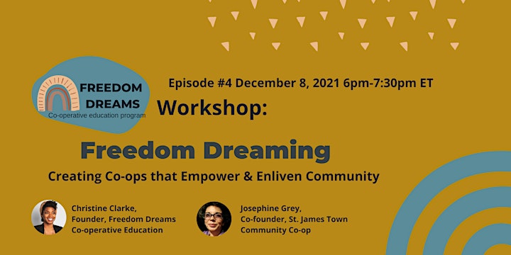 Freedom Dreams Co-operative Education: Fall Workshop Series image