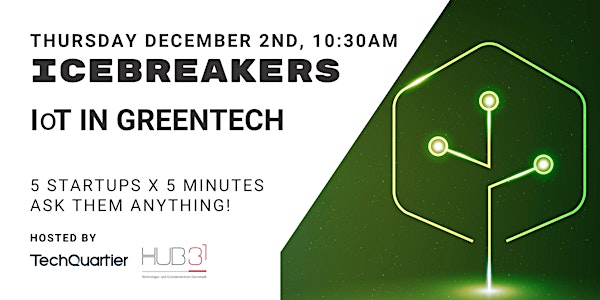 Icebreakers #17 with Hub31 - IoT in GreenTech! TQ Startup Pitches