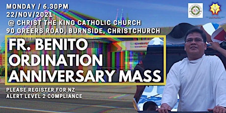 6.30pm Ordination Anniversary Mass of Fr. Ben @ CTK primary image